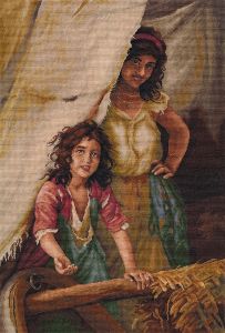 Овен Цыгане, просящие милостыню