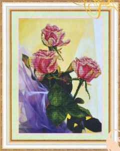 Картины Бисером Розовый букет