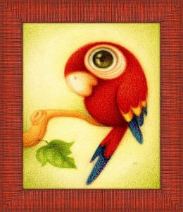 Алмазная Живопись Красный попугай