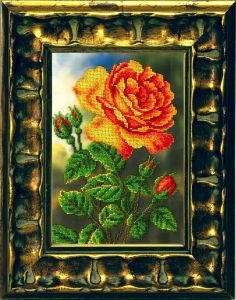Вышиваем Бисером Цветущая роза