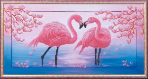 Магия канвы Розовые фламинго