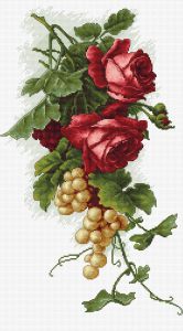 Luca-S Красные розы с виноградом