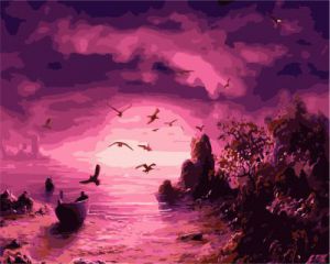 Цветной Фиолетовый закат
