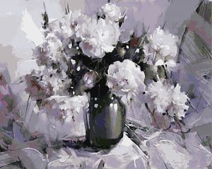 Цветной Белые цветы