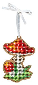 Щепка Ёлочная игрушка. Маленький мухомор