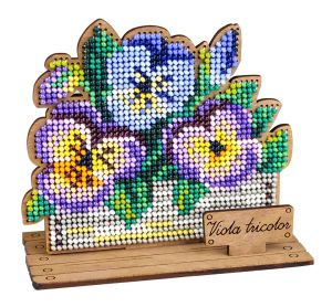 Щепка Анютины глазки в ящичке