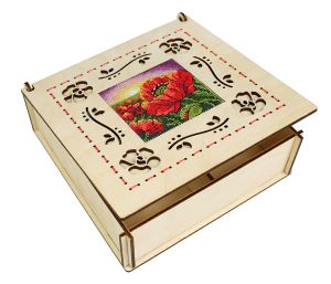 Щепка Шкатулка. Маки