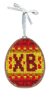 Щепка Красные узоры. Яйцо