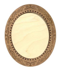 Щепка Рамка для миниатюр. Овальная