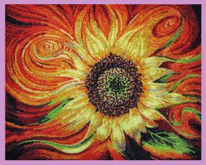 Картины Бисером Огненный цветок